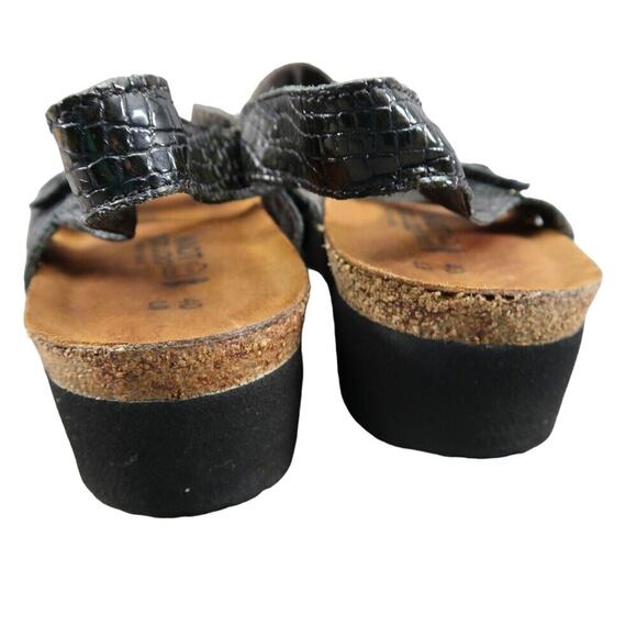 Naot Shoes Womens 40 Sandals Wedge Adjustable Leather Cork Fashion Comfort Kayla - Picture 15 of 15